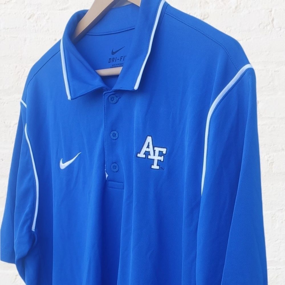 "Air Force" / Men's Blue Nike Polo Shirt